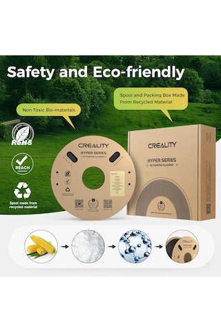 Creality Resmi Hyper Pla Filament Siyah 4kg, Yüksek Hızlı Baskı İçin 3d Yazıcı Filamenti, Dayanıklı Ve Dirençli, Pürüzsüz, Çıkıntı Performansı Boyutsal Doğruluk +/-0,03 Mm, 4 Rulo