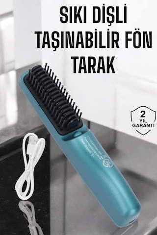 Pratik Kullanımlı İyonik Şarjlı Fön Tarak