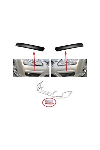 Ford Focus Ön Tampon Sis Far Çıtası Kaş Sağ Sol Takım 2005--2008