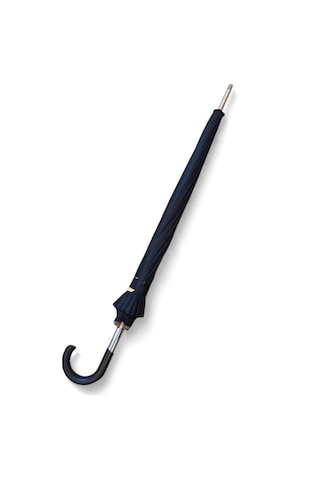 Baginn Protokol Baston Şemsiye 16 Fiber Telli Siyah Renk 115 Cm Çap Kapalı Boyut 95 Cm Kılıfsız Siyah