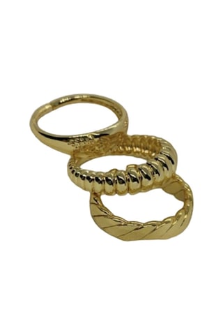 X-Lady Accessories Kadın Yüzük Seti 3'lü Gold Altın