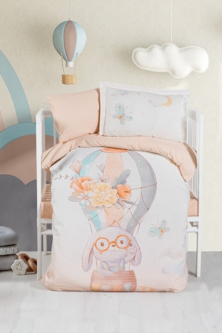 Ranforce Bebek Nevresim Takımı - Flying Rabbit Çok Renkli