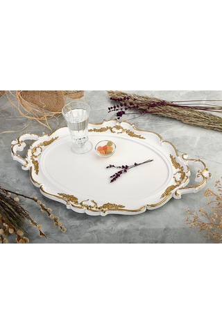 Zucci Hürrem Lüx Beyaz Tepsi 15cm