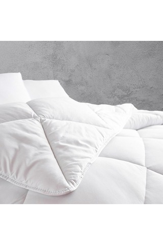 Çift Kişilik Lüx Mikrofiber Yorgan Beyaz Battal Boy 215x225 Beyaz