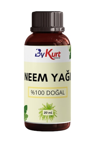 Bykurt %100 Saf Neem Yağı 20ml Doğal Böcek Kovucu Soğuk Sıkım Tesbih Ağacı Yağı 20 ML