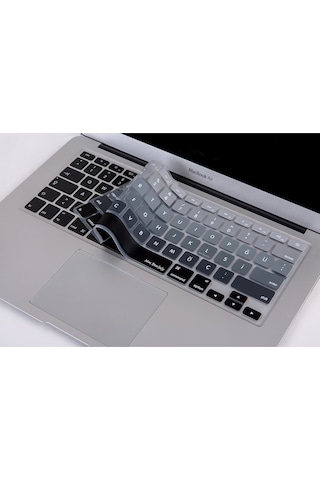 Apple Uyumlu MacBook Air Pro Klavye Koruyucu Us To Tr Ombre Eski Usb Li Model 2008/2017 Yılı İle Uyumlu Lacivert Mavi