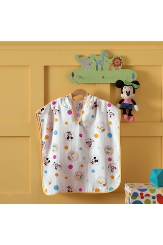 Disney Mickey Baby Pamuk Lisanslı Müslin Panço-Çok Renkli