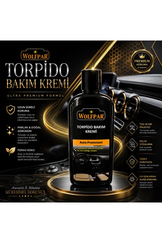 Torpido Bakım Kremi 230 Ml Toz İtici, Parlatıcı Ve Koruyucu Oto İç Trim Bakımı 1