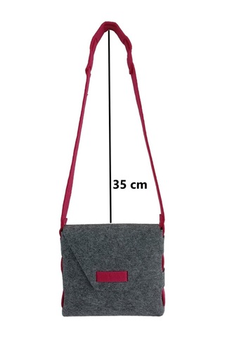 Kız Çocuk Omuz Çantası Keçe Sağlıklı Dikişsiz Etkinlik Günlük Çanta Gri