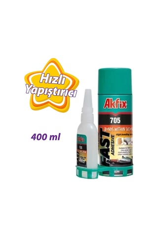 Hızlı Yapıştırıcı Şeffaf Güçlü 400 Ml Sprey + 100 Gr Yapıştırıcı