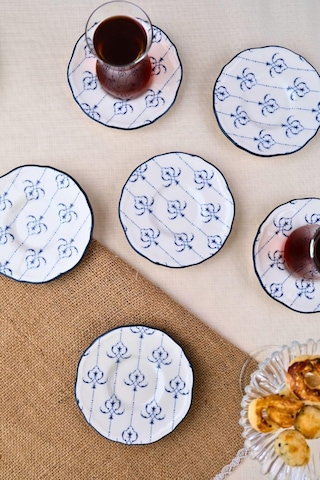Tabakevi Tabak Evi Porselen Audrey Çay Tabak Takımı 12cm 6 Parça Fly6çtprs1209