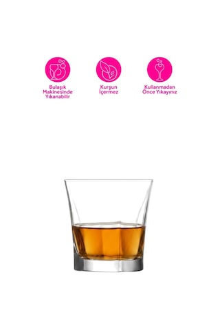 Lav Truva Cam Viski Bardağı 6'lı 280 ml (Meşrubat/Su Bardağı)