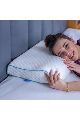 SimpleThePillow Boyun Destekli Visco Yastık Boyun Fıtığı Boyun Düzleşmesi Boyun İçin Ortopedik Boyun Yastığı 56*36*11*7
