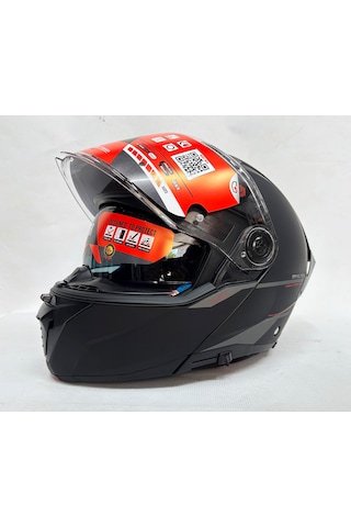 Mt Atom 2 Sv A1 İç Güneş Vizörlü Çene Açılır Kask Mat Siyah