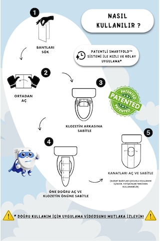 MiniGuard Tek Kullanımlık Klozet Örtüsü - 7'li Paket - Klozet Kapak Örtüsü