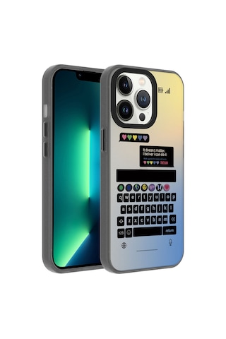 Apple Uyumlu iPhone 13 Pro Max Uyumlu Desenli Zore Dragon Sert Kılıf-klavye Klavye -