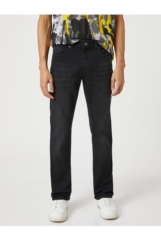 Koton Straight Fit Boru Paça Kot Pantolon - Mark Jean Siyah 3sam40024nd 3sam40024nd999 Siyah