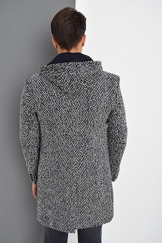 Plt9371 Dewberry Erkek Palto-desenli Lacivert Desenli Lacivert