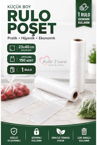 Rulo Poşet Küçük Boy Hışır Atlet Poşet Beyaz Poşet Market Manav Poşeti Çöp Poşeti