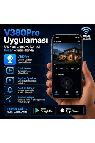 4g Sım Kartlı 4k 3 Lensli Solar Ptz Güvenlik Kamerası V380 Pro 360 Yapay Zeka İnsan Algılama Renkli Gece Görüşü Dış Mekan Kamera