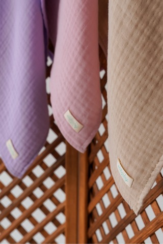 Pamuk 4 Katlı Müslin Battaniye Seti 3'lü Pembe