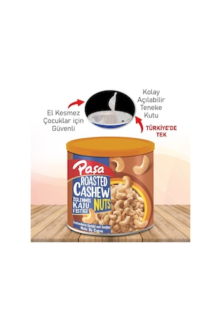 Paşa Kuruyemiş İşlenmiş Kaju Fıstığı Teneke 8 x 150 G