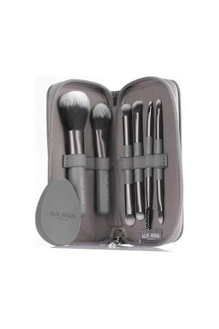 Alix Avien Küçük Boy Çantalı Seyahat Makyaj Fırça Seti 10 Çeşit Fırça Ucu, Aplikatör Ve Makyaj Süngeri