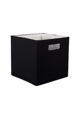Katlanabilir Polyester Saklama Küpü Katı Hafif Ve Dayanıklı Küçük Kare 28x28x28 Cm Siyah Çok Renkli