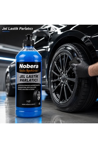 Nobera Jel Lastik Parlatıcı 1 Lt Profesyonel Lastik Parlatma Ve Koruma Spreyi Uzun Süre Kalıcı Parlaklık