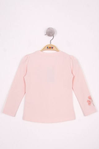 Toontoy Kids Toontoy Kız Çocuk Yonca Nakışlı Sweatshirt Pudra