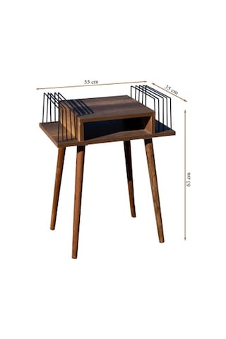 Plak Ve Pikap Sehpası 2 Li Barok Ahşap Ayaklı