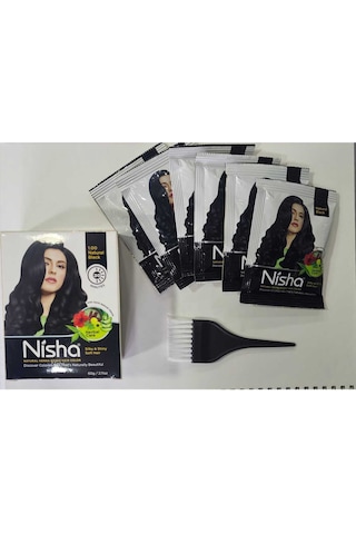 Saç Kınası 6x10g Zarf 100% Naturel Hindistan Kınası Naturel Siyah Orjinal Kına Fırcası Hediyeli