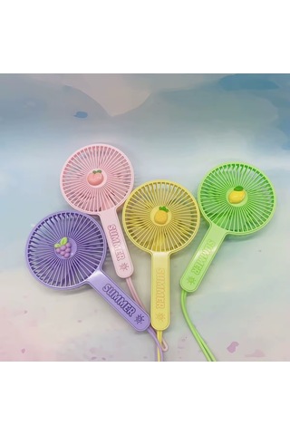 Avuç İçi Taşınabilir Şarjlı Vantilatör Mini El Fanı Ys-2289 Mor