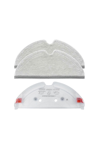 Youmex Xiaomi Stone Q7 Max+ Süpürge Robotu Erişimi: 2'li Mop Ve Tutucu Seti - Beyaz Abs Malzeme