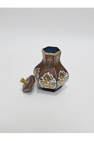 Antika Cloisonne Minyatür Kutu 12cm 172