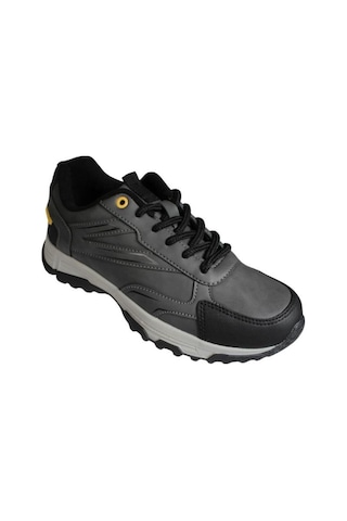 Kinetix Erkek Siyah Gri Cilt Trekıng Termo Taban Soğuya Dayanıklı Outdoor Ayakkabı 001