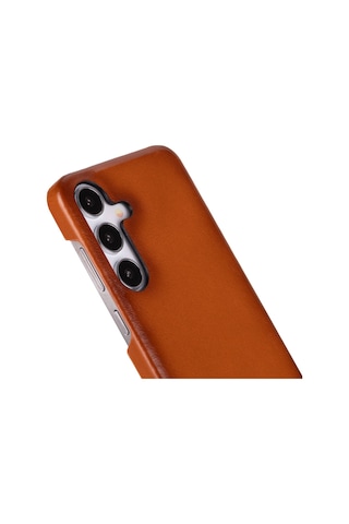 Samsung Galaxy S25 Plus Uyumlu, Hakiki Deri, El Yapımı Arka Kapak, Gölgeli Taba Taba