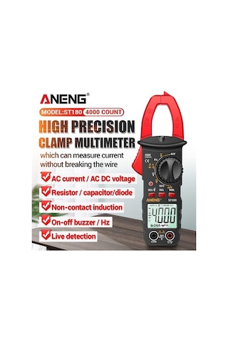 Pazly 4000 Ölçüm Dijital Pensampermetre: Ac/dc Voltaj, Akım, Direnç, Kapasite, Ncv, Veri Saklama, Otomatik Menzil