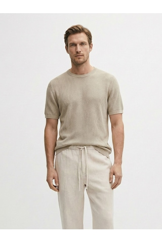 Xint Naturel Keten Karışımlı Oversize Kazak 801895 Bej
