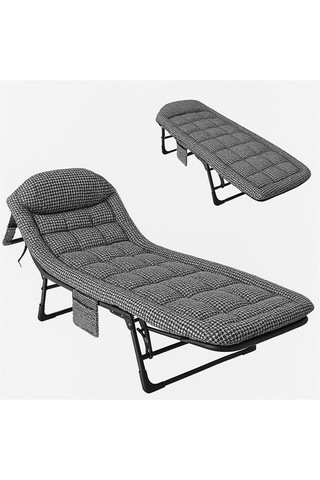 Sn-26975 Taşınabilir Ayarlanabilir 5 Kademe Sünger Kamp Yatak Şezlong Kazayağı Sarı