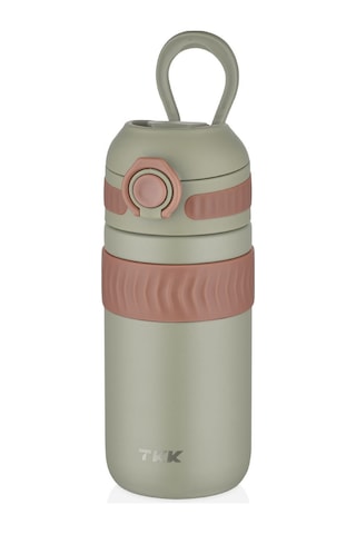 Tkk 450 Ml Yeşil Çocuk Ve Yetişkin Paslanmaz Çelik Termos Matara - Kahve Termosu