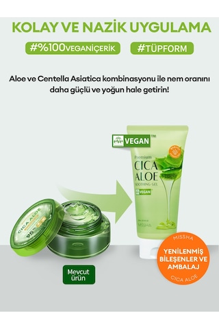Missha %95 Cica Aloe Kompleksi İçeren Nemlendirici Jel Premium Cica Aloe Soothing Gel 300 ML