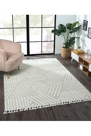Loop Lp006a Bej Halı Dekoratif Sisal Bukle Tozsuz Antialerjik Modern Salon Halısı Yatak Odası Halısı-111 Bej