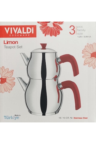 Vivaldi Limon Aile Boy Çaydanlık 3 Parça