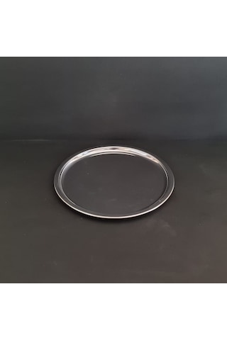 6 Adet Paslanmaz Çelik Diplomat Tabak 430 Kalite Tatlı & Pasta Servis Tabağı 20 Cm Gümüş