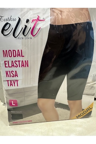 Tutku Elit Modal Elastan Kısa Tayt 6lı SiYAH