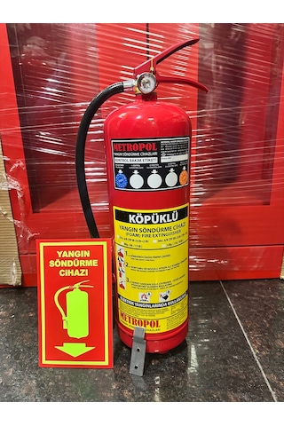 Elit Yangın 6 Kg Foam Köpüklü Yangın Söndürme Tüpü + Hediyeli
