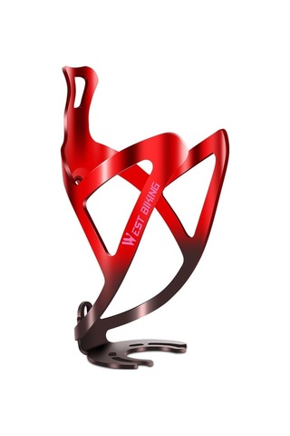 West Bıkıng Bisiklet Alüminyum İçecek Şişesi Tutucu, Renk: Kırmızı Siyah Degrade Çok Renkli