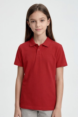 Tommy Life Fiesta Polo Yaka Standart Fit Basic Unisex T-shirt - 11330 KIrmızı