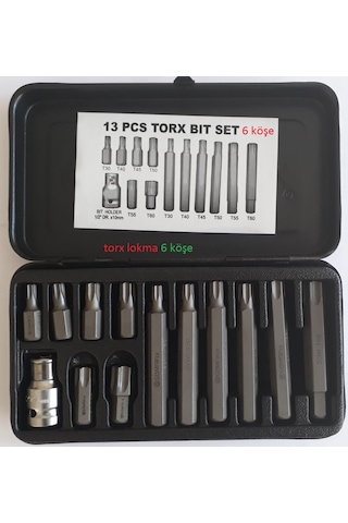 Somafıx 1/2"lokma Torx Bıt Set 6 Köşe13 Parça